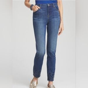 Girlfriend Sequin Ankle Jeans